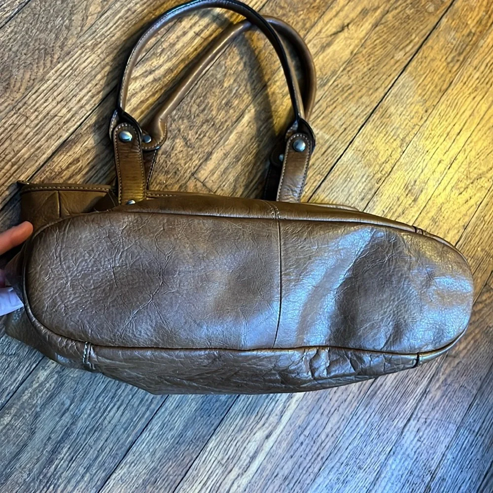 B. MAKOWSY satchel bag studded brown leather - Picture 12 of 16